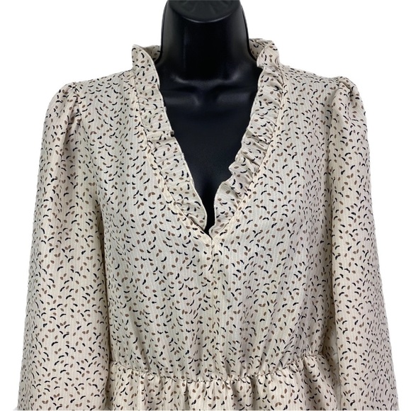 NEW | AWARE BY VERO MODA Kanya V-Neck Long Sleeve Minidress Size X-Small - Picture 7 of 12